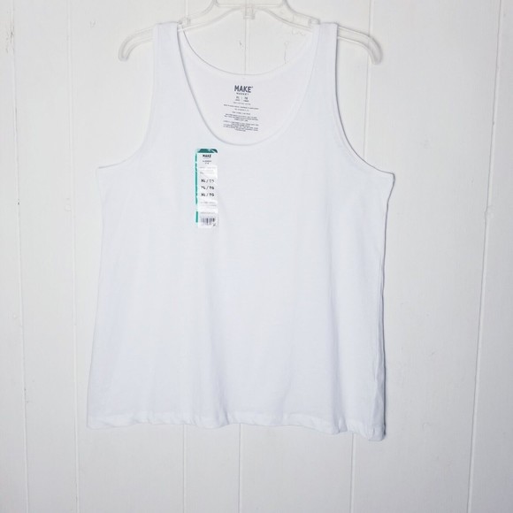 Make Market White Tank Top Women Size XL NWT Sleeveless - Picture 10 of 10